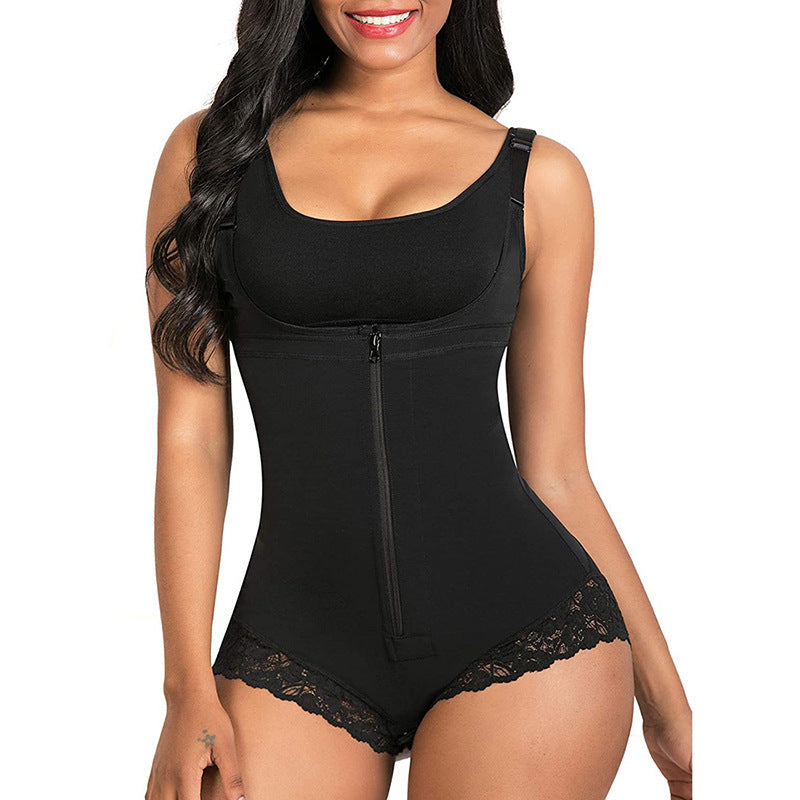 Shapewear for Women Tummy Control Bodysuits Zip-Up Comfort Ultra Stretch Fabric Customizable Fit Breathable Mesh Design Comfortable Fit-JY