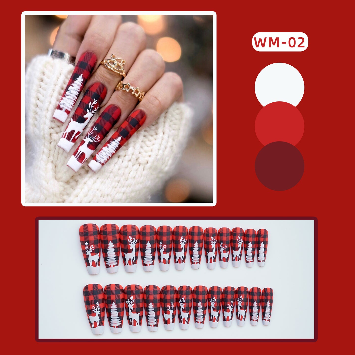 💅High-end press On Nails for Women, Reusable Glue-On Nails, ✨Easy DIY Manicure at Home-XXS