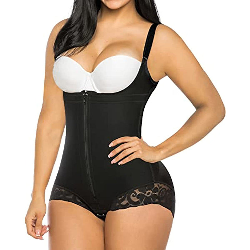 Shapewear for Women Tummy Control Bodysuits Zip-Up Comfort Ultra Stretch Fabric Customizable Fit Breathable Mesh Design Comfortable Fit-JY