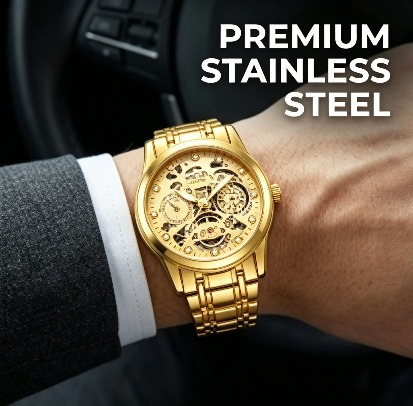 Luxury Skeleton Watch - Designer Look, European Craftsmanship-JY