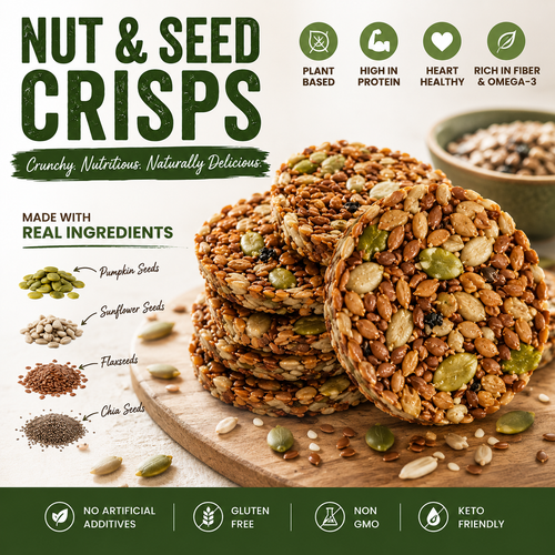 Premium Nut & Seed Crisps Naturally Crunchy Made for Smarter Everyday Snacking-TRL