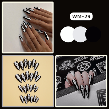 💅High-end press On Nails for Women, Reusable Glue-On Nails, ✨Easy DIY Manicure at Home-XXS