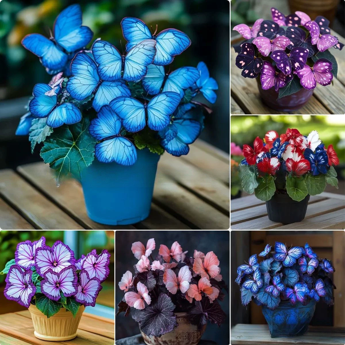 🦋Butterfly Begonia Seeds, 💐Rare Mixed Color Foliage Plant-XXS🦋