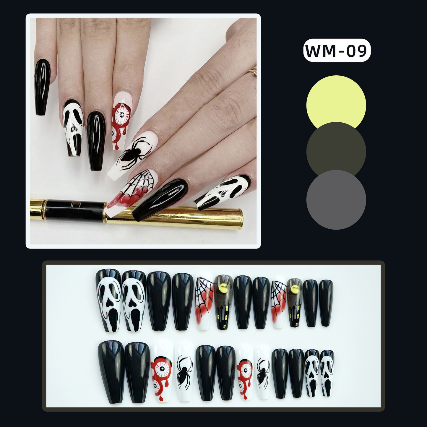 💅High-end press On Nails for Women, Reusable Glue-On Nails, ✨Easy DIY Manicure at Home-XXS